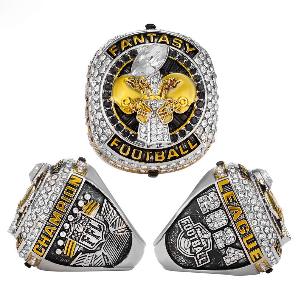 Beautiful 2025 Fantasy Football Championship Ring Award Prize Sports Winner FFL Champion Ring for Me