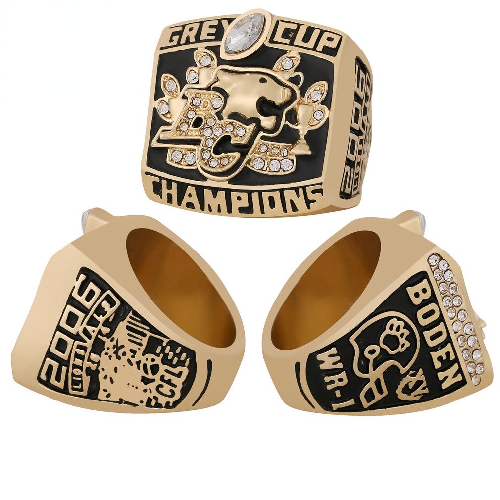 CFL 2006 Bc Lions Championship Ring Custom Grey Cup Football Champions Rings Men's Fashion Qual
