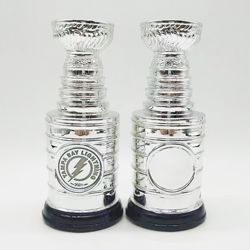 Resin Cup Ice Hockey Tournament Trophy Custom Championship Trophies Electroplated Stanley Trophy Spo