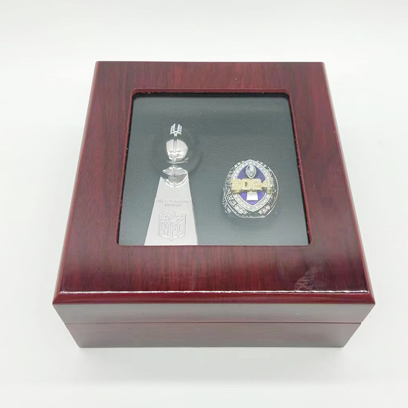 Fantasy 2024 Champion Ring with Display Box Trophy Championship Rings Sport Game College Football Ba